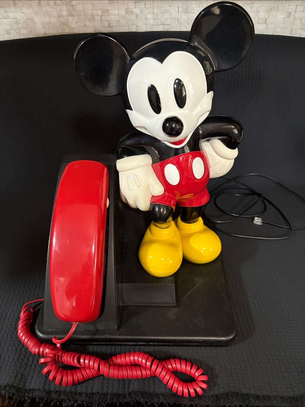 Disney Mickey Mouse Phone with Red Handset . Great condition.